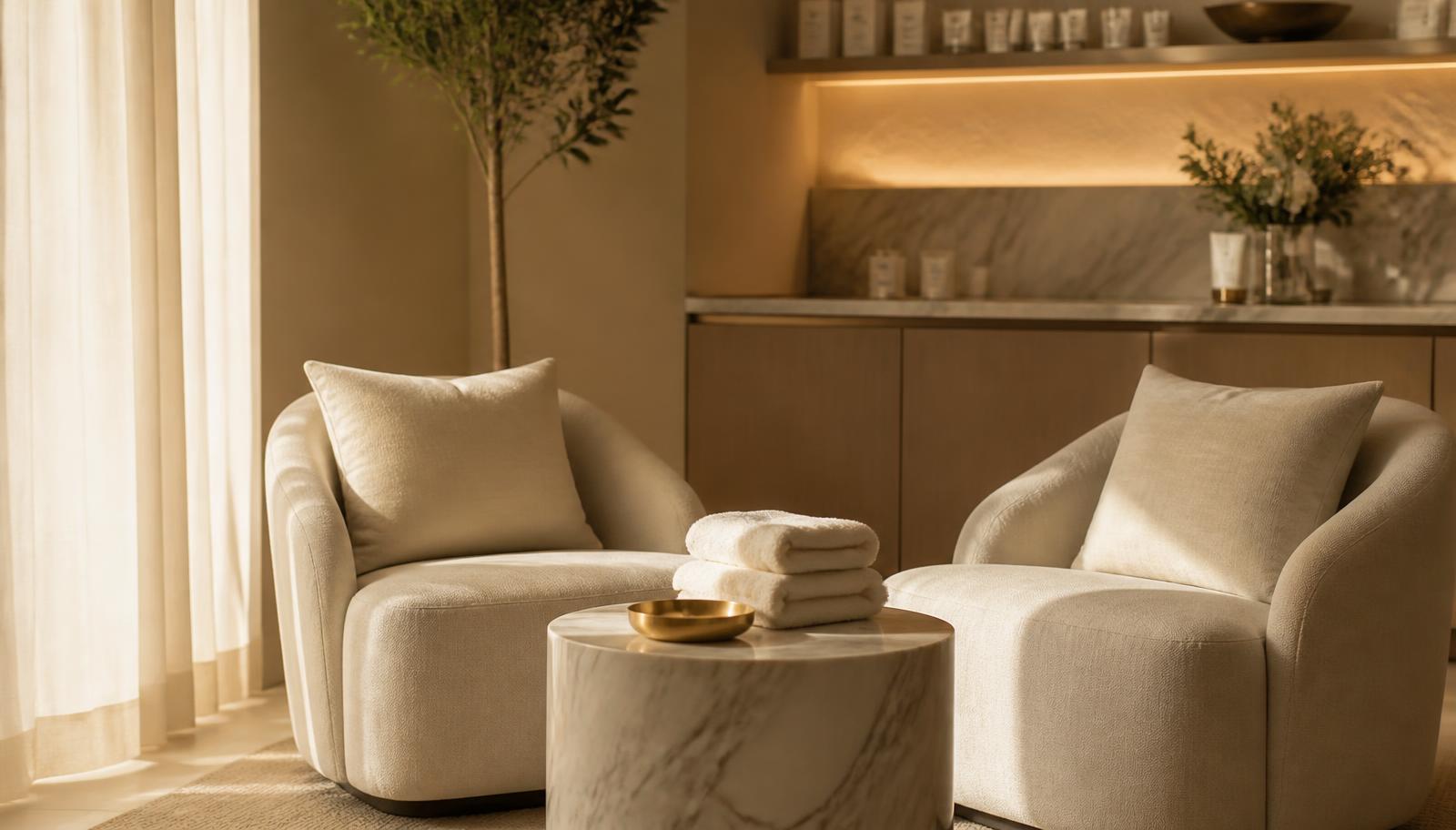 Illustrative image: Woman discussing skin tightening treatments during an aesthetic consultation