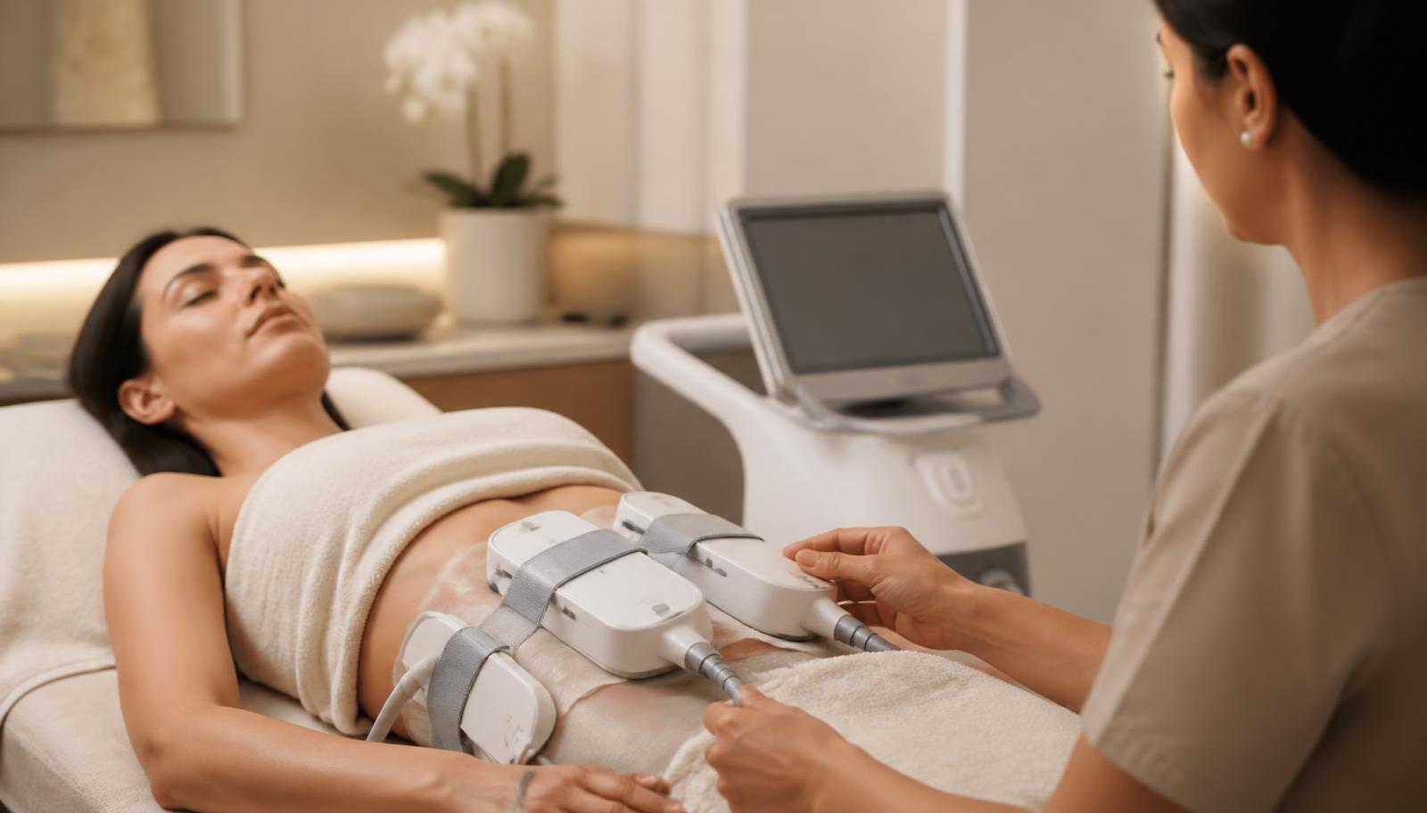 Illustrative image: Close-up of a client receiving a gentle dermaplaning facial treatment for smooth skin exfoliation.