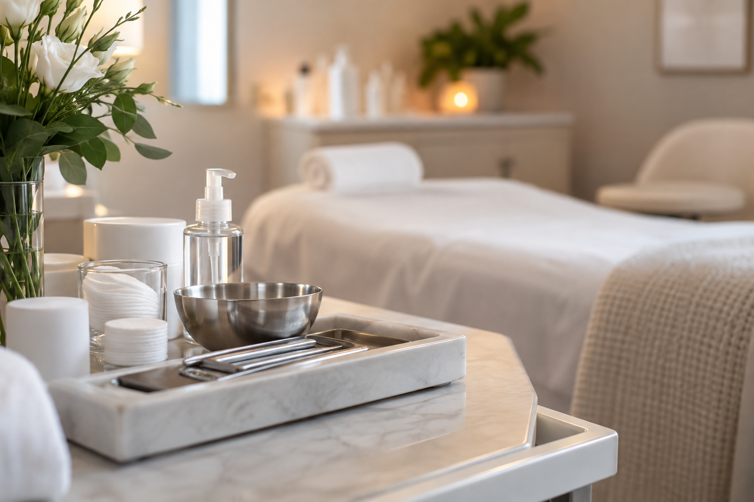 Illustrative image: A modern luxury treatment suite