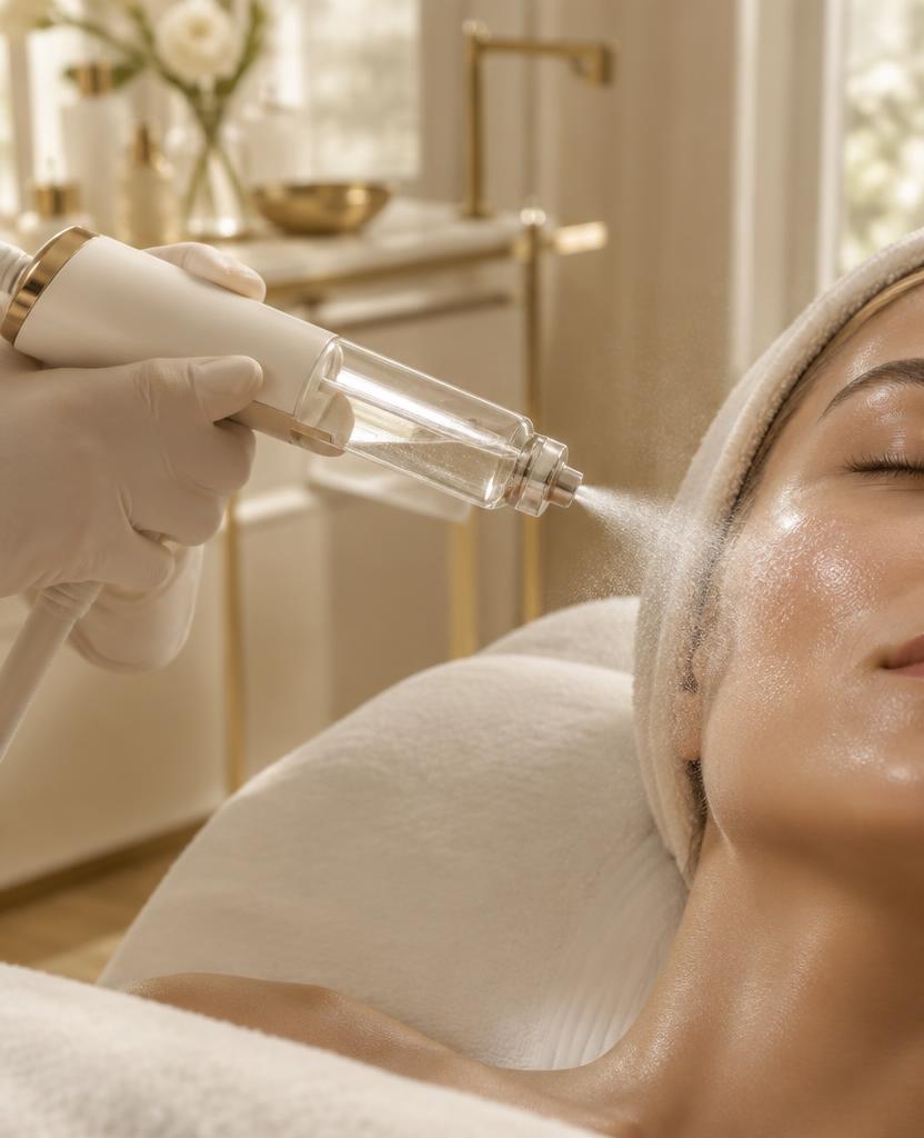 Oxygen infusion facial in Brickell, Miami
