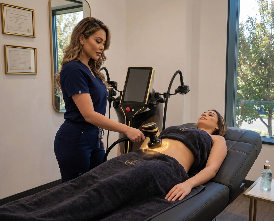 Non-surgical body contouring treatment at No Filter Medical Spa in Brickell, Miami